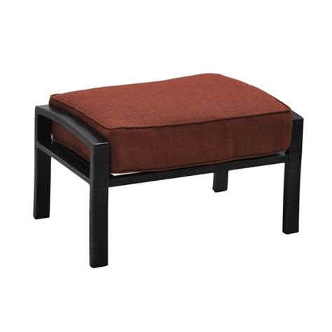 Outdoor Ottoman On Oil Bronze Frame 